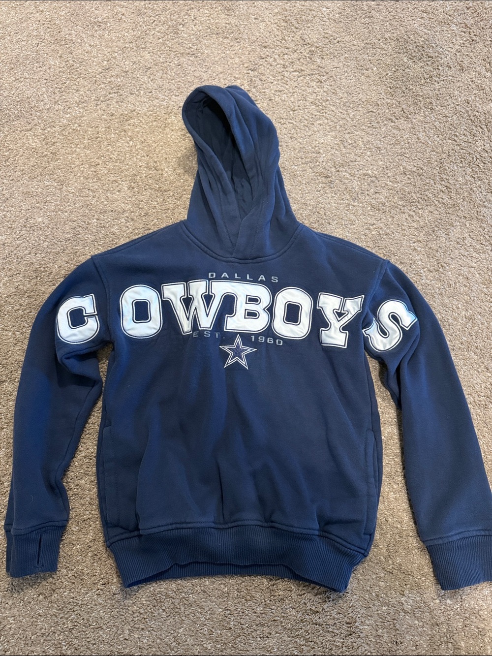 NFL Dallas Cowboys Navy Blue Pullover Hoodie